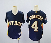 Youth Astros 4 George Springer Navy 2018 Gold Program Cool Base Stitched Baseball Jerseys,baseball caps,new era cap wholesale,wholesale hats